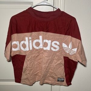 Valentine’s Day Red and Tan Adidas Shirt for Women